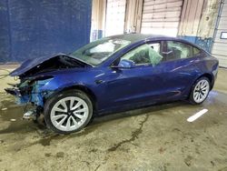 Salvage cars for sale from Copart Woodhaven, MI: 2022 Tesla Model 3