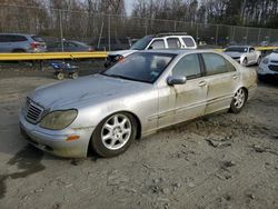 Salvage cars for sale at Waldorf, MD auction: 2002 Mercedes-Benz S 430