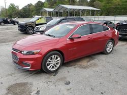 Salvage cars for sale at Savannah, GA auction: 2016 Chevrolet Malibu LT