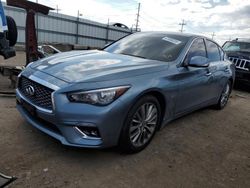 Salvage cars for sale at Chicago Heights, IL auction: 2019 Infiniti Q50 Luxe