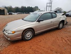 Chevrolet Montecarlo salvage cars for sale: 2002 Chevrolet Monte Carlo LS