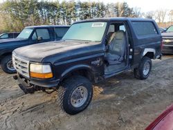 Salvage cars for sale from Copart North Billerica, MA: 1996 Ford Bronco U100