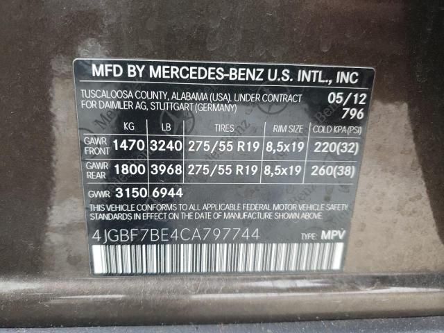 2012 Mercedes-Benz GL 450 4matic