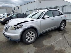 Salvage cars for sale at Vallejo, CA auction: 2005 Infiniti FX35