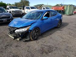 Nissan salvage cars for sale: 2021 Nissan Sentra SV