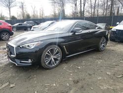Salvage cars for sale from Copart Waldorf, MD: 2019 Infiniti Q60 Pure