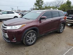 Salvage cars for sale from Copart Lexington, KY: 2019 Toyota Highlander SE