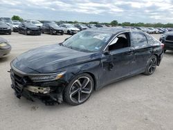 Salvage cars for sale at San Antonio, TX auction: 2021 Honda Accord Sport