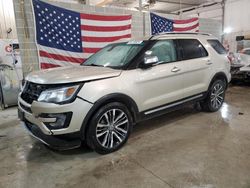 Salvage cars for sale at Columbia, MO auction: 2017 Ford Explorer Platinum