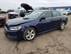 Salvage cars for sale from Copart Woodhaven, MI: 2014 Volkswagen Passat S