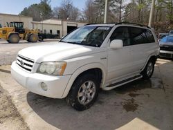 Salvage cars for sale at Hueytown, AL auction: 2003 Toyota Highlander Limited