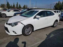 Salvage cars for sale from Copart Rancho Cucamonga, CA: 2015 Toyota Corolla L