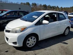 Salvage cars for sale from Copart Exeter, RI: 2012 Toyota Yaris