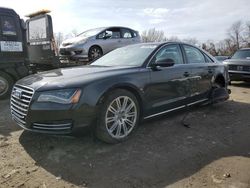 Audi A8 salvage cars for sale: 2013 Audi A8 Quattro