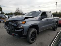 Salvage cars for sale from Copart San Martin, CA: 2021 Chevrolet Silverado K1500 Trail Boss Custom