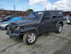 Salvage cars for sale from Copart Wilmington, CA: 2022 Jeep Wrangler Unlimited Sport