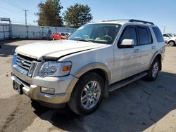 Ford Explorer salvage cars for sale: 2010 Ford Explorer Eddie Bauer