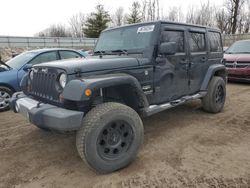 Salvage cars for sale from Copart Davison, MI: 2012 Jeep Wrangler Unlimited Sahara