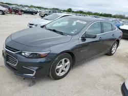 Salvage cars for sale from Copart San Antonio, TX: 2018 Chevrolet Malibu LS