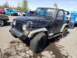 Jeep Wrangler / tj Sport salvage cars for sale: 2000 Jeep Wrangler / TJ Sport