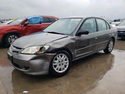 Salvage cars for sale at Grand Prairie, TX auction: 2005 Honda Civic LX