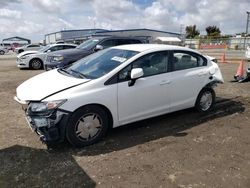 Salvage cars for sale from Copart San Diego, CA: 2013 Honda Civic HF