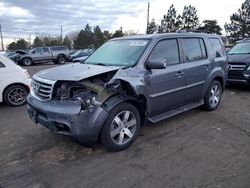 Salvage cars for sale from Copart Denver, CO: 2015 Honda Pilot Touring