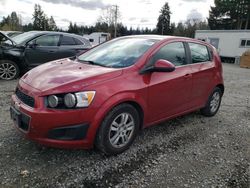 Salvage cars for sale at Graham, WA auction: 2012 Chevrolet Sonic LT