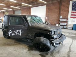 Jeep salvage cars for sale: 2021 Jeep Wrangler Unlimited Sahara 4XE