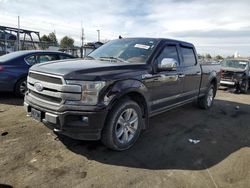 Salvage cars for sale at Denver, CO auction: 2018 Ford F150 Supercrew