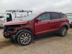 Salvage cars for sale from Copart Houston, TX: 2017 Ford Escape Titanium