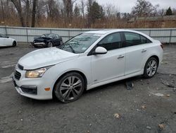 Salvage cars for sale from Copart Albany, NY: 2015 Chevrolet Cruze LTZ