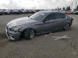 Salvage cars for sale from Copart Rancho Cucamonga, CA: 2018 Infiniti Q50 Luxe