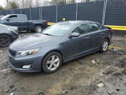 Salvage cars for sale at Waldorf, MD auction: 2015 KIA Optima LX
