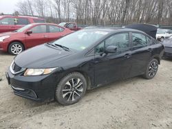 Salvage cars for sale at Candia, NH auction: 2013 Honda Civic EX