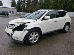 Salvage cars for sale from Copart Arlington, WA: 2004 Nissan Murano SL