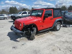 Jeep Wrangler salvage cars for sale: 2015 Jeep Wrangler Sport