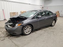 Honda salvage cars for sale: 2012 Honda Civic EX