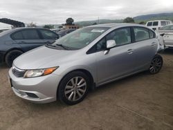 Salvage cars for sale from Copart San Martin, CA: 2012 Honda Civic EX