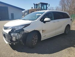 Salvage cars for sale from Copart East Granby, CT: 2021 Toyota Sienna LE