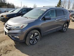 Salvage cars for sale from Copart Bowmanville, ON: 2015 Honda CR-V Touring