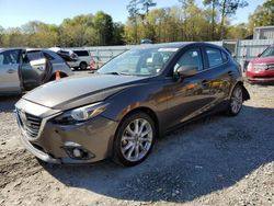 Salvage cars for sale at Augusta, GA auction: 2015 Mazda 3 Grand Touring