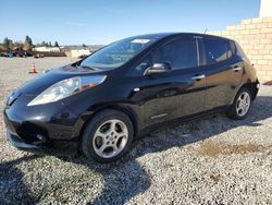 Salvage cars for sale at Mentone, CA auction: 2012 Nissan Leaf SV