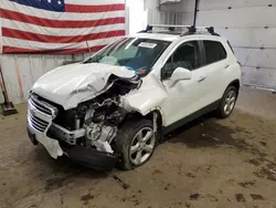 Salvage cars for sale at Lyman, ME auction: 2015 Chevrolet Trax LTZ