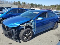 Salvage cars for sale from Copart Exeter, RI: 2018 Hyundai Elantra SEL
