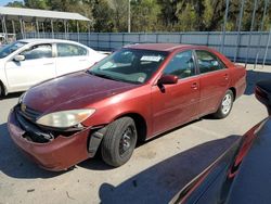 Salvage cars for sale at Savannah, GA auction: 2002 Toyota Camry LE