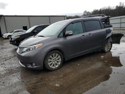 Salvage cars for sale at Grenada, MS auction: 2015 Toyota Sienna XLE