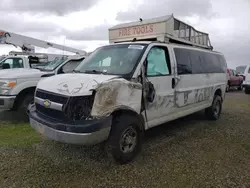 Salvage trucks for sale at Anderson, CA auction: 2018 Chevrolet Express G3500 LT