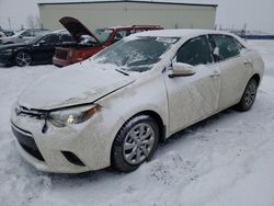 Toyota Corolla Vehiculos salvage en venta: 2015 Toyota Corolla L