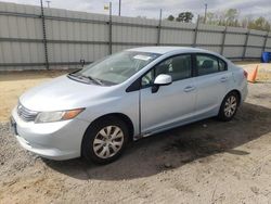 Honda Civic LX Vehiculos salvage en venta: 2012 Honda Civic LX